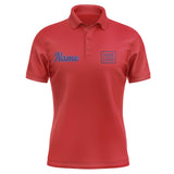 Custom Red Purple Short-Sleeve Polo Shirt