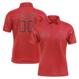 Custom Red Crimson Red Short-Sleeve Polo Shirt