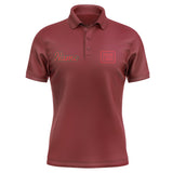 Custom Crimson Red Red Short-Sleeve Polo Shirt