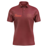 Custom Crimson Red Coral Red Short-Sleeve Polo Shirt