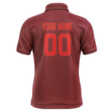 Custom Crimson Red Orange Red Short-Sleeve Polo Shirt