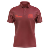 Custom Crimson Red Orange Red Short-Sleeve Polo Shirt