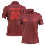 Custom Crimson Red Orange Red Short-Sleeve Polo Shirt