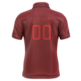 Custom Crimson Red Red Short-Sleeve Polo Shirt