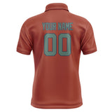 Custom Coral Red Blue Green Short-Sleeve Polo Shirt