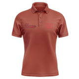 Custom Coral Red Red Short-Sleeve Polo Shirt