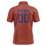 Custom Coral Red Purple Short-Sleeve Polo Shirt