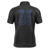 Custom Black Navy Short-Sleeve Polo Shirt