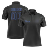 Custom Black Navy Short-Sleeve Polo Shirt