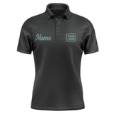 Custom Black Blue Green Short-Sleeve Polo Shirt
