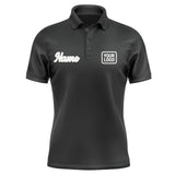 Custom Black White Short-Sleeve Polo Shirt