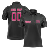 Custom Black Pink Short-Sleeve Polo Shirt