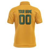 Custom Yellow Green Short-Sleeve Polo Shirt