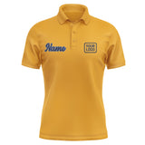 Custom Yellow Navy Short-Sleeve Polo Shirt