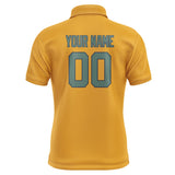Custom Yellow Blue Green Short-Sleeve Polo Shirt