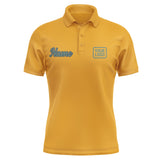 Custom Yellow Blue Green Short-Sleeve Polo Shirt