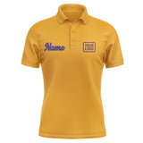 Custom Yellow Purple Short-Sleeve Polo Shirt