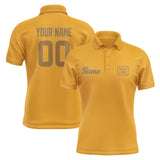 Custom Yellow Khaki Short-Sleeve Polo Shirt