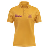 Custom Yellow Crimson Red Short-Sleeve Polo Shirt