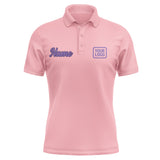 Custom Light Pink Light Purple Short-Sleeve Polo Shirt