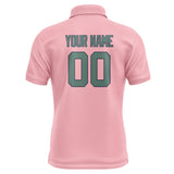 Custom Light Pink Blue Green Short-Sleeve Polo Shirt
