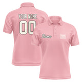 Custom Light Pink Cream Short-Sleeve Polo Shirt