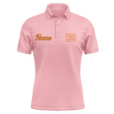 Custom Light Pink Orange Short-Sleeve Polo Shirt