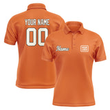 Custom Orange Cream Short-Sleeve Polo Shirt