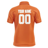 Custom Orange White Short-Sleeve Polo Shirt