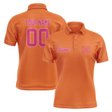 Custom Orange Pink Short-Sleeve Polo Shirt
