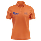 Custom Orange Purple Short-Sleeve Polo Shirt