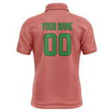 Custom Copper Rose Emerald Green Short-Sleeve Polo Shirt