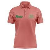 Custom Copper Rose Emerald Green Short-Sleeve Polo Shirt