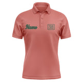 Custom Copper Rose Dark Green Short-Sleeve Polo Shirt