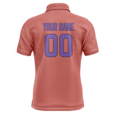 Custom Copper Rose Light Purple Short-Sleeve Polo Shirt