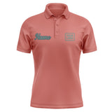 Custom Copper Rose Blue Green Short-Sleeve Polo Shirt