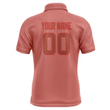 Custom Copper Rose Coral Red Short-Sleeve Polo Shirt