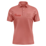 Custom Copper Rose Coral Red Short-Sleeve Polo Shirt