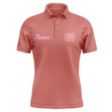 Custom Copper Rose Light Pink Short-Sleeve Polo Shirt
