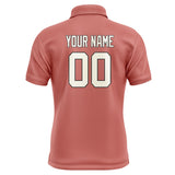 Custom Copper Rose Cream Short-Sleeve Polo Shirt