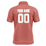 Custom Copper Rose White Short-Sleeve Polo Shirt