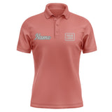 Custom Copper Rose Gray Short-Sleeve Polo Shirt