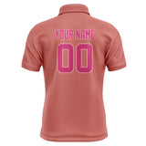 Custom Copper Rose Pink Short-Sleeve Polo Shirt