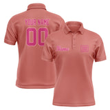 Custom Copper Rose Pink Short-Sleeve Polo Shirt