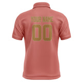 Custom Copper Rose Khaki Short-Sleeve Polo Shirt