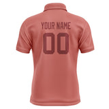 Custom Copper Rose Crimson Red Short-Sleeve Polo Shirt
