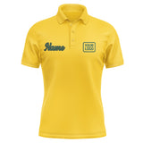 Custom Gold Green Short-Sleeve Polo Shirt