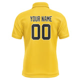 Custom Gold Black Short-Sleeve Polo Shirt