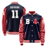 Boston Red Sox #11 Rafael Devers Varsity Letter Jacket