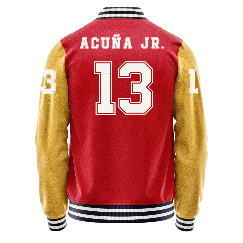 Acuna Letters Atlanta Braves #13 Ronald Acuña Jr. Varsity Letter Jacket – Winerpro
